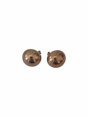 Bronze Milor Italy 925 Rose Gold Dome Stud Earrings w. Vintage Look 🌟